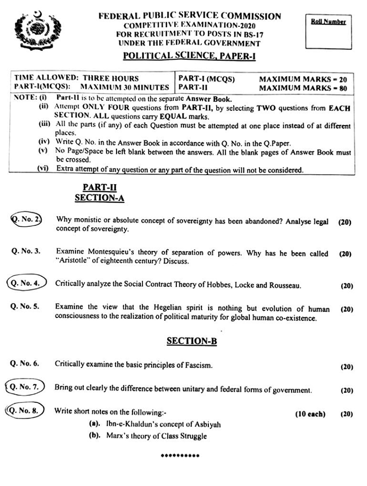 political science analysis paper example