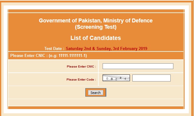 Roll No Slip for Ministry of Defence Jobs 2019
