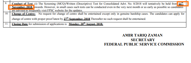 Test Date of Trained Graduate Teacher TGT Advertisement No. 8/2018