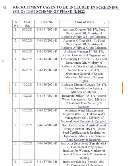 AD Legal Test Date 2022