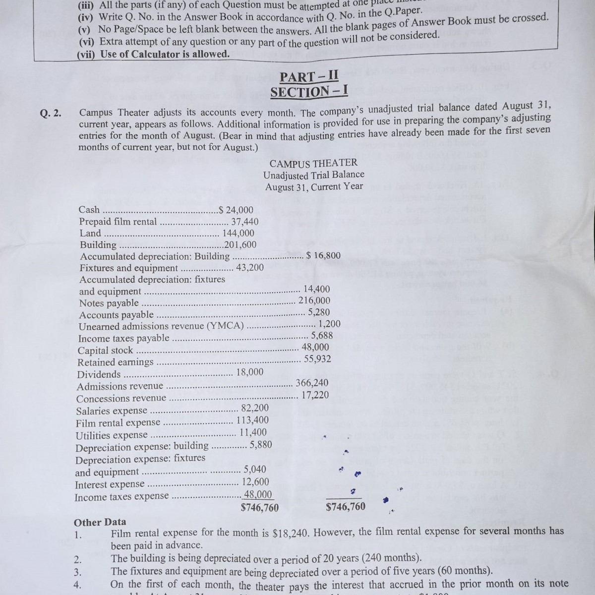 Accountancy and Auditing Paper I CSS 2022