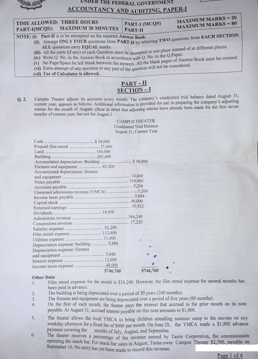 Accountancy Paper CSS 2022 Page  width=