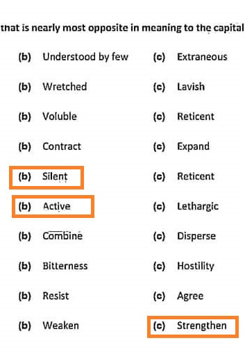  Antonyms Opposite in meanings MCQs Part 1  Precis & Composition Paper CSS 2024