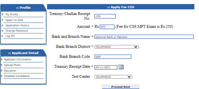  Final Step Apply Online for CSS Screening Test 2022