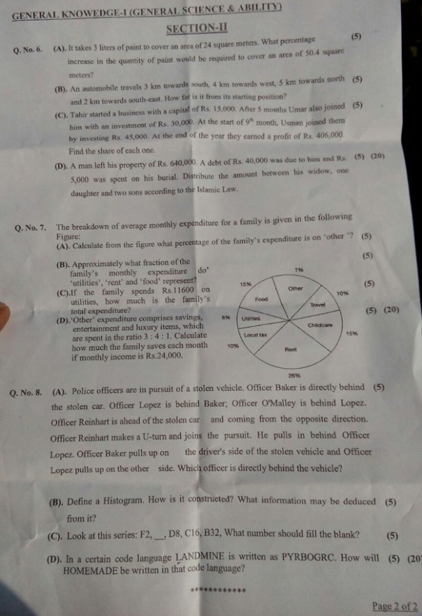 General Sceince and Abiiity Every Day Science Paper 1 page 2