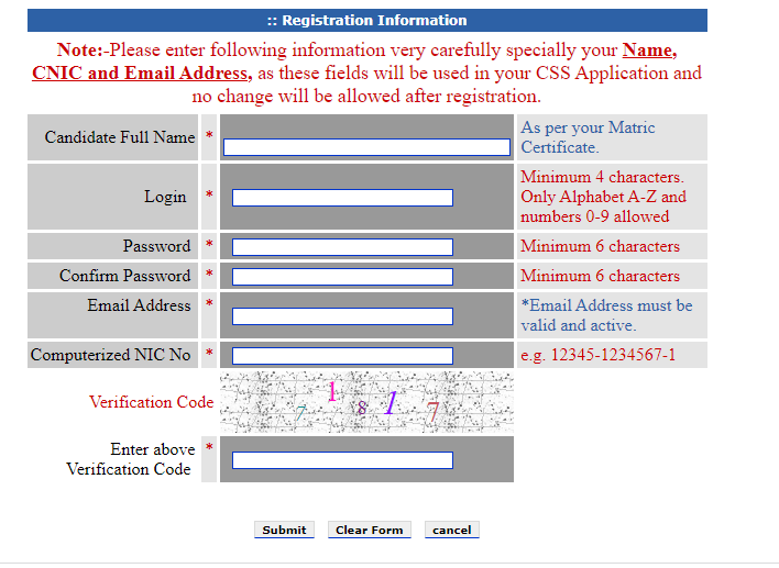  Create New User for MPT Screening Test CSS 2022