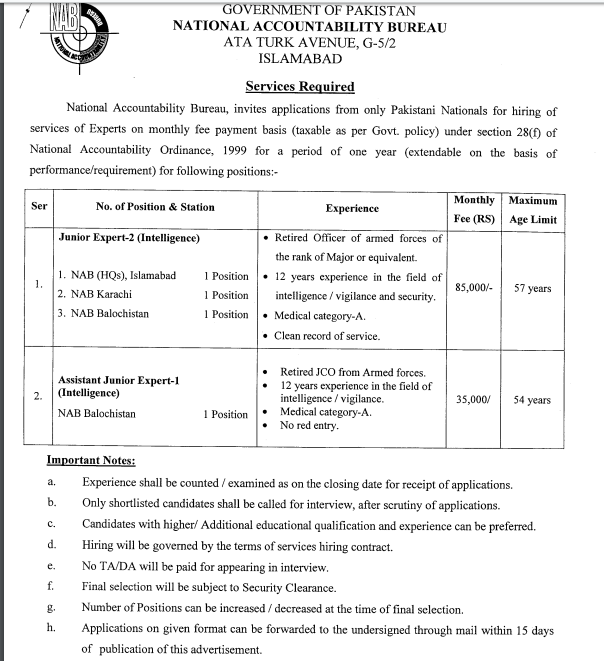 National Accountability Bureau Jobs 