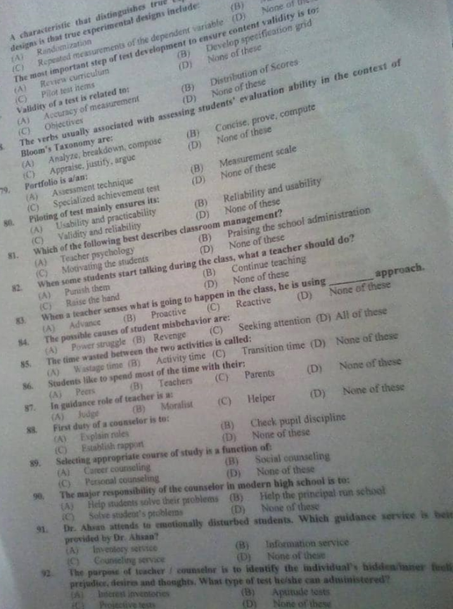 SST FPSC Past Paper Test Batch 5