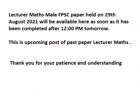 Lecturer Maths today solved paper 2021 29th august 
